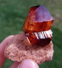 Arcanite Lab Grown Crystals Red-Brown Twinned Crystals From Poland     5.8 Cm's