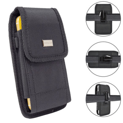 For Sonim XP5plus XP5s XP5 Heavy Duty Holster Nylon Carry Case Metal Clip Pouch