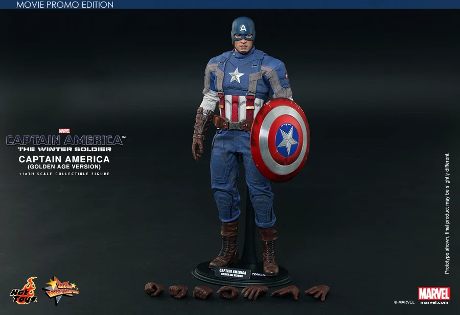 Nuevo Hot Toys MMS 240 Capitán América 2 Steve Roger Versión Edad de Oro Chris Foto 3 de 4