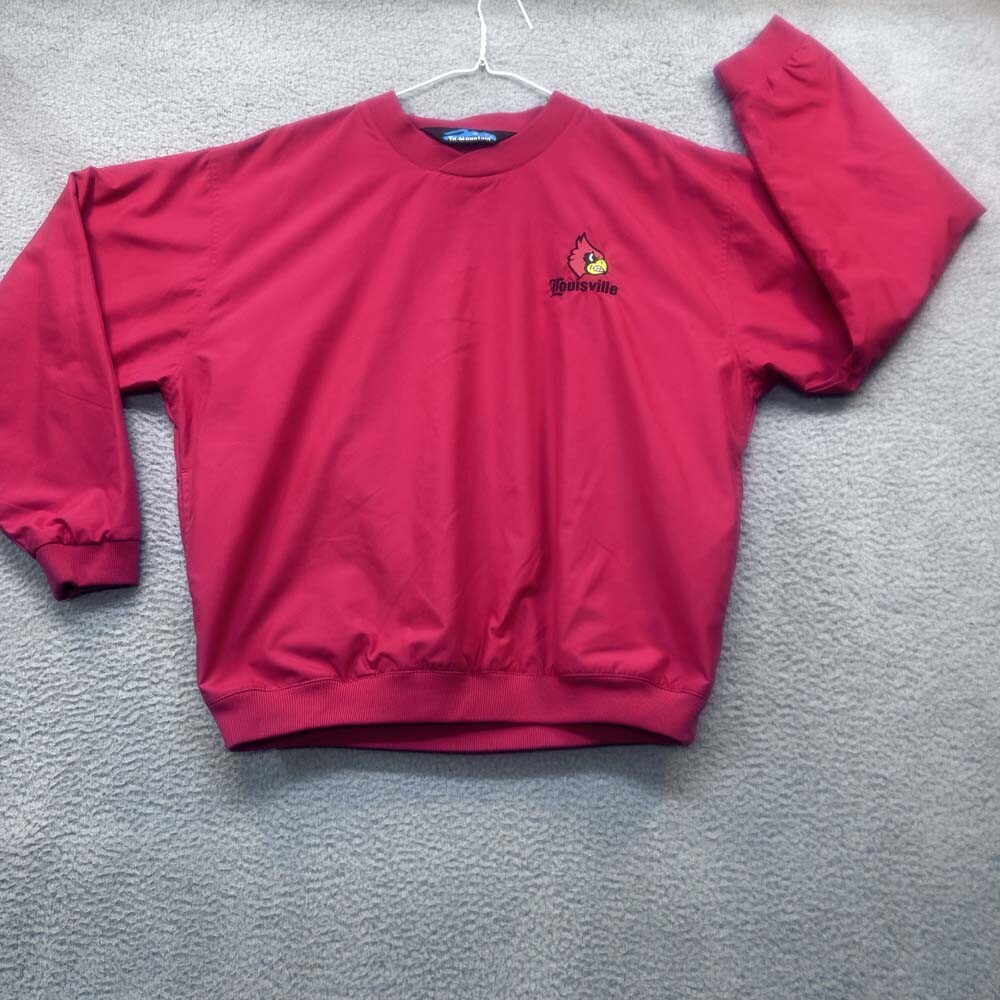 Louisville Cardinals Golf Pullover Sweater Men Small UofL UL Ville Red
