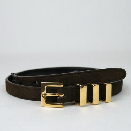 Saint Laurent YSL Unisex Brown Suede 