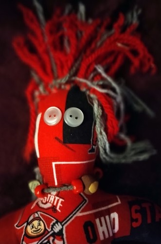 Dammit it Doll or dang Ohio State University Buckeyes Red White stress reliver - Picture 2 of 4