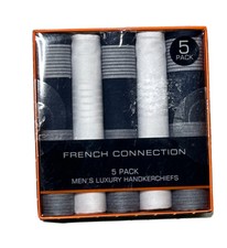 French Connection Men's 5 Pack Luxury Handkerchiefs
