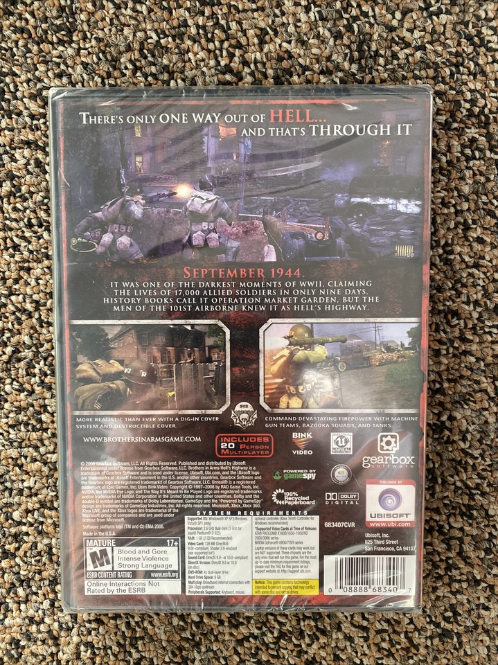 Brothers in Arms HELL'S HIGHWAY US Version UBISoft Shooter PC Game NEW eBay