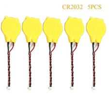 5PCS 3V CR2032 Battery 1.25 Plug 2pin For Laptop Motherboard Notebook Computer