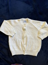 Vintage Julius Berger Baby Toddler Sweater 18 Months White Cardigan