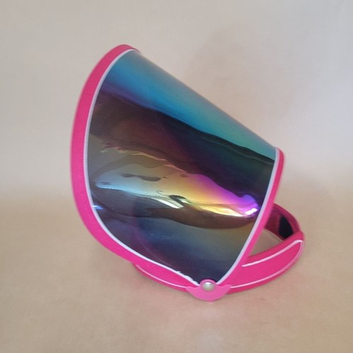 Protector facial SunVisor sombrero rosa iridiscente deportivo - Imagen 4 de 12