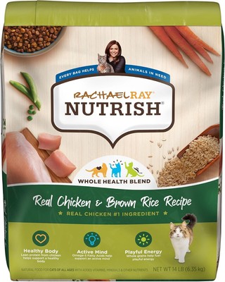 Rachael Ray Nutrish Premium Natural Dry Cat Food, Real Chicken & Brown Rice Reci