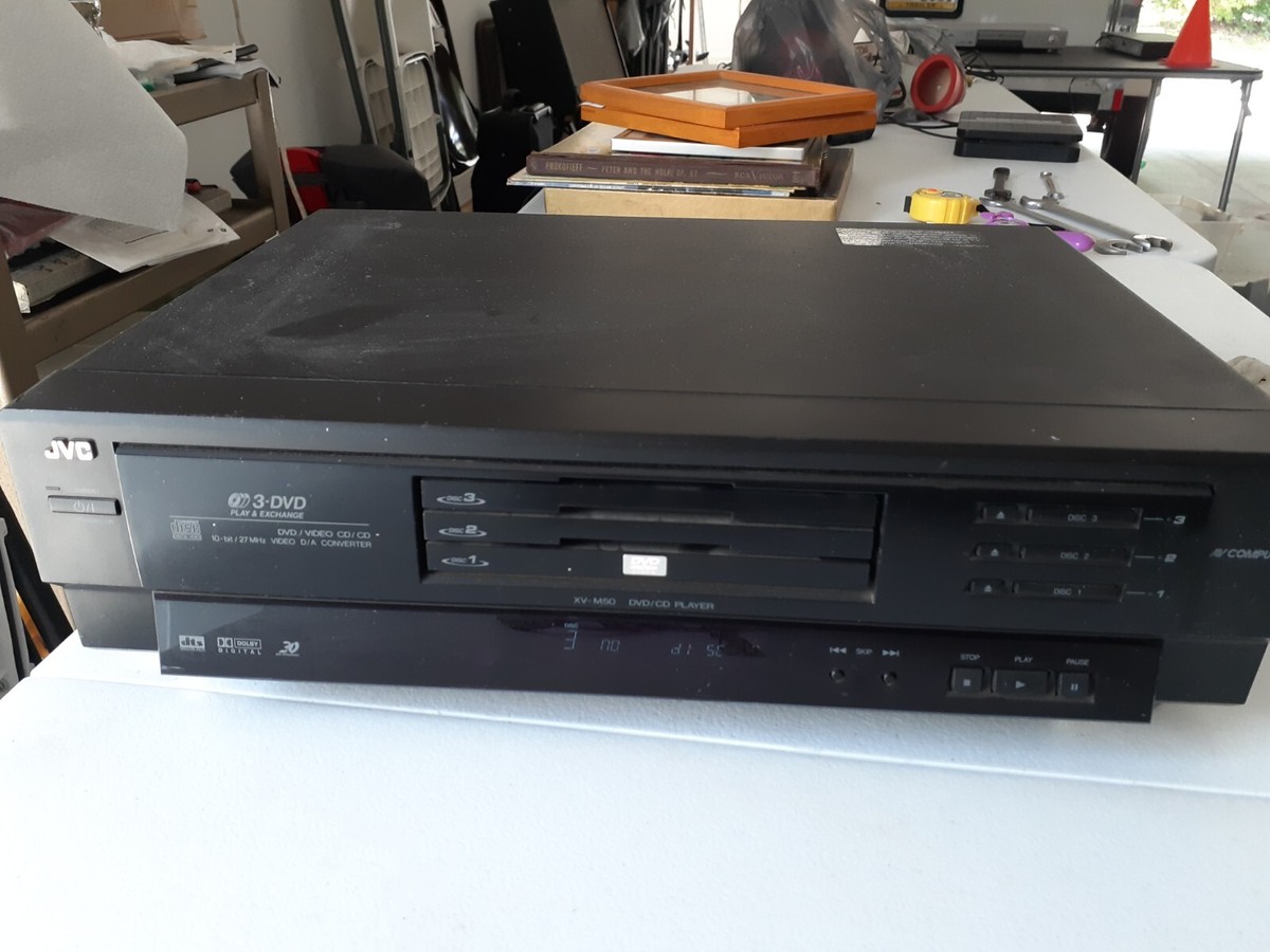 JVC XV-M50BK 3-Disc DVD/CD Player w/Digital Output - Unit Only! | eBay