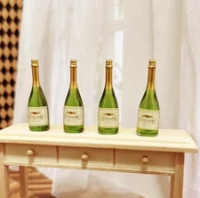 4pcs Miniature Scale Party Champagne 1:6 Dollhouse Wine Bottles Pub Bar