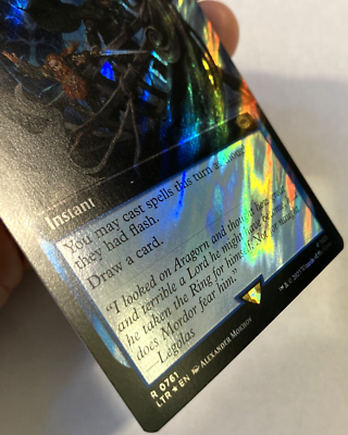 MTG Borne Upon a Wind EXTENDED ART SURGE FOIL Lord of the Rings