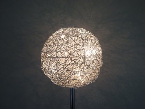 Moderne Halogen- LED Stehleuchte Alissa Alu-Drahtgeflecht Standlampe Dekolampe - Bild 7 von 44