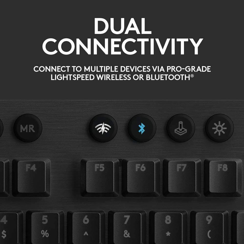 Logitech G915 LIGHTSPEED RGB Mechanical Gaming Keyboard, Low Profile GL Clicky