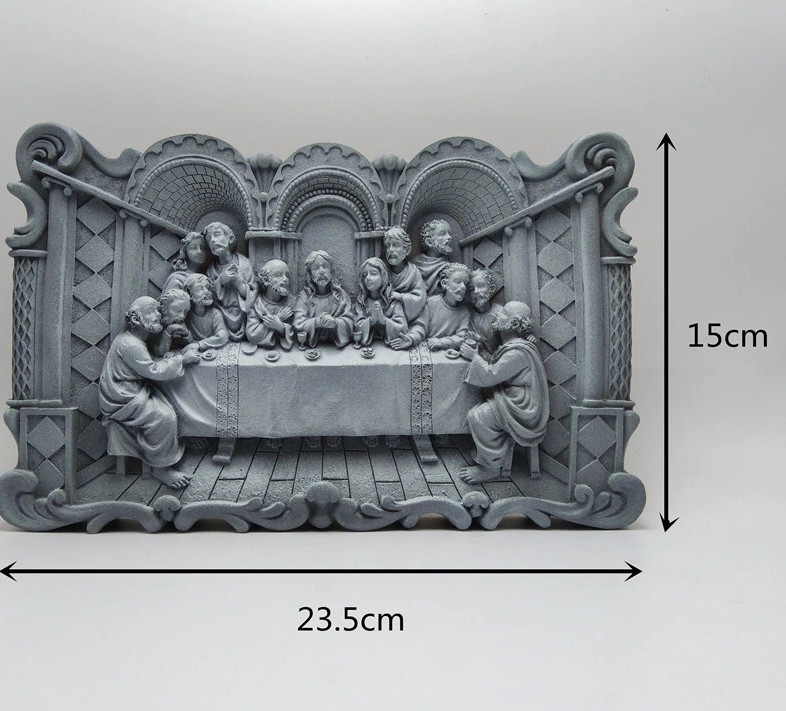Last Supper Reusable Silicone Mold Wax Resin Art Cast Craft Altar Home Decor DIY