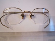 VINTAGE 12K GOLD FILLED EYE GLASSES HEXAGON SHAPE LENS- BBA-22