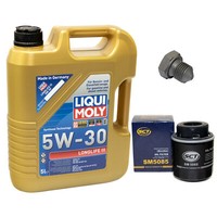 MotoröL ÖLfilter SM5085 5W30 5 Liter + ÖLablassschraube FüR Audi Seat Skoda Vw