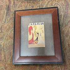 French Art Deco Style Post Card Under Framed Tempered Glass