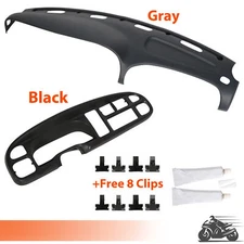 For 98-02 Dodge Ram Pickup ABS Dash Bezel & Dashboard Cover Overlay W/clips
