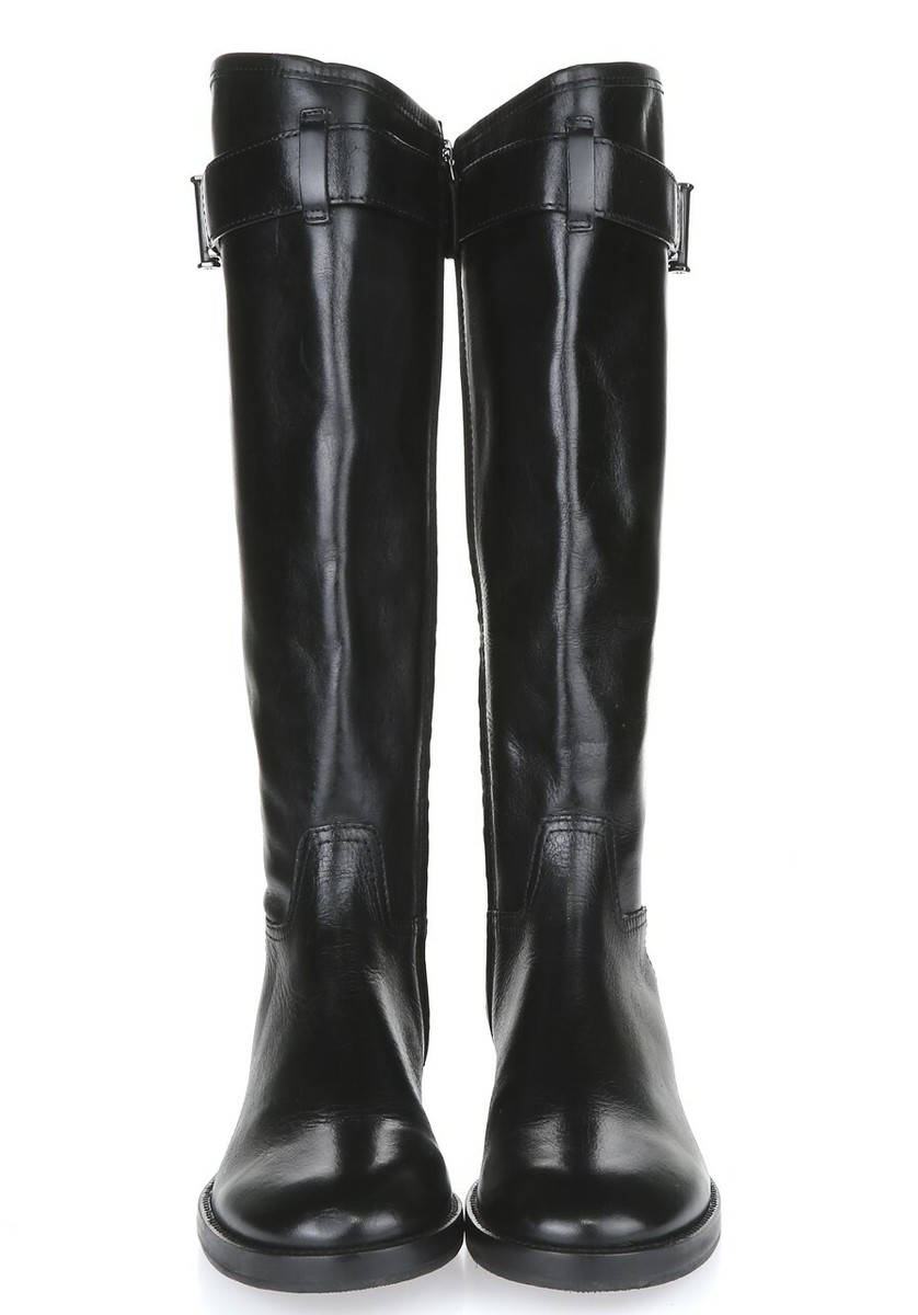 TORY BURCH３WAY Womens Tory Burch Grace 228854 Black Leather Tall Riding
