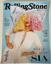 Sia Furler Signed Autographed 11x17 Rolling Stone Poster Photo Print Beckett COA