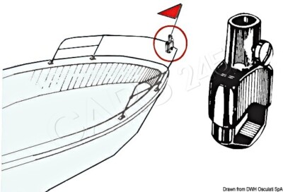OSCULATI Flaggenstockhalter 14 mm