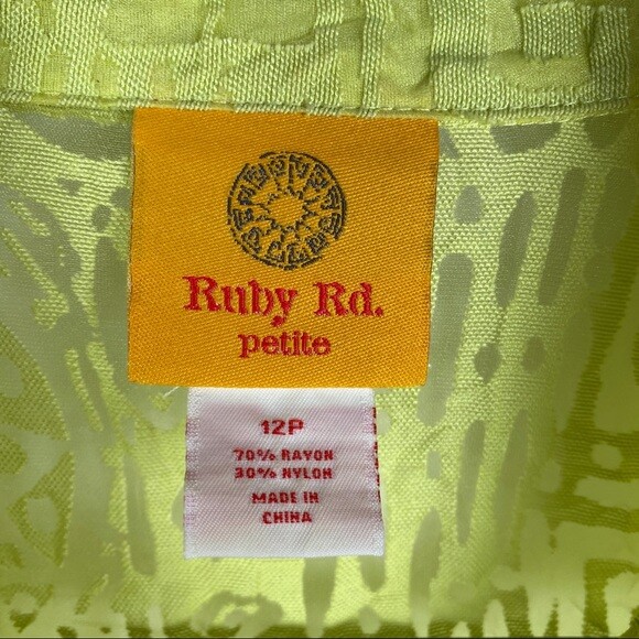 Ruby Rd. Semi-Sheer Button Down Blouse Women's 12… - image 2