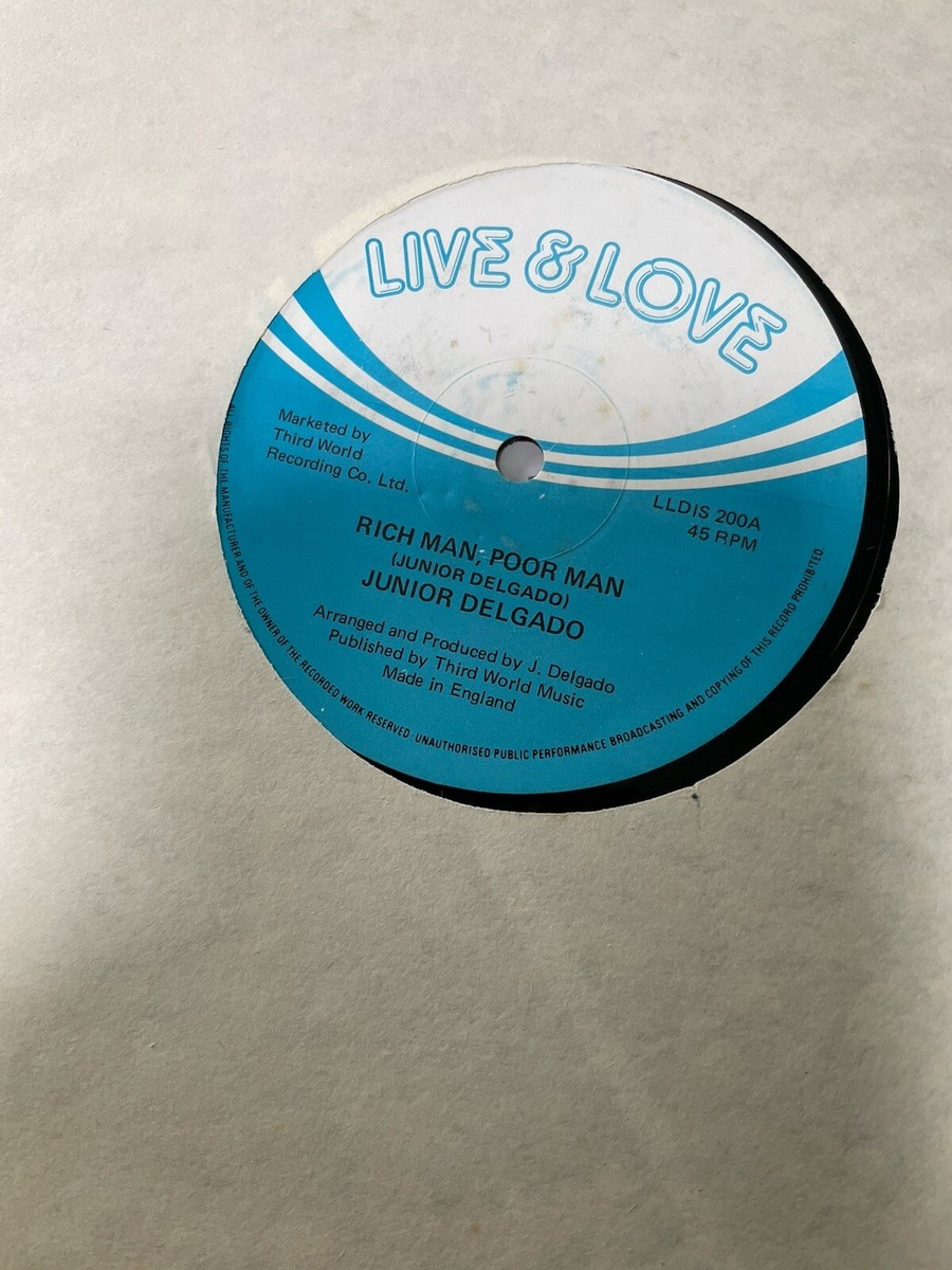 英12” Junior Delgado Rich Man, Poor Man / First On Sunday LLDIS200 Live And Love /00250 Junior Delgado – Rich Man, Poor Man / First On Sunday