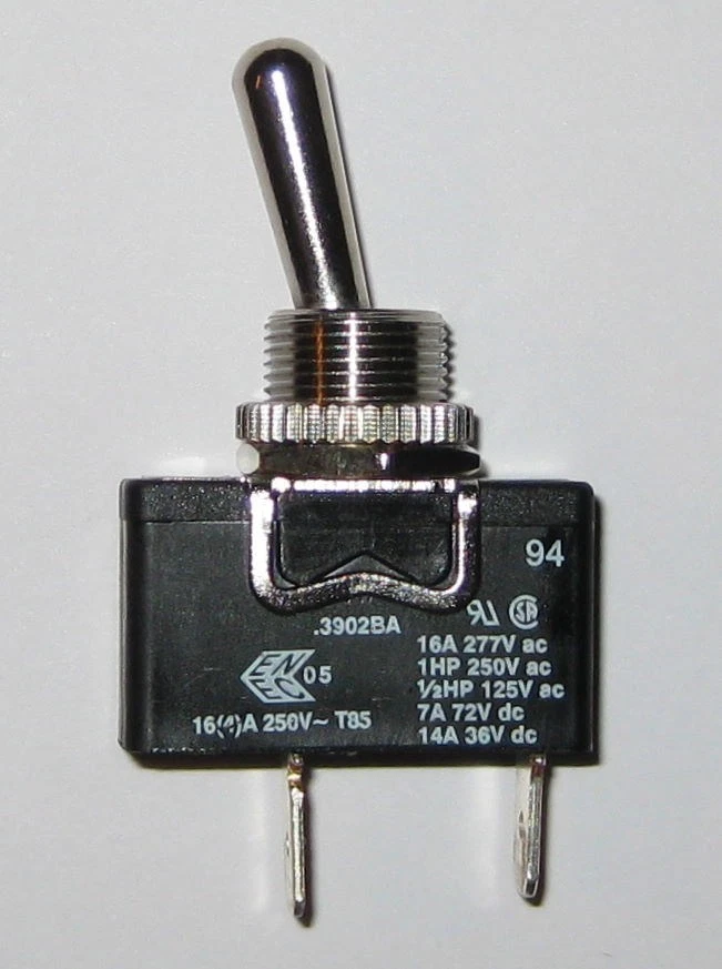 Interruptor de palanca Arcolectric - APAGADO Monental - SPST 16 Amp AC / 7 Amp DC - 3902BA Foto 2 de 4