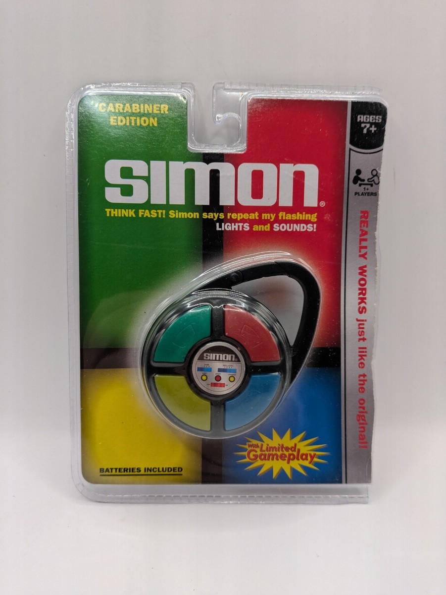 Simon Handheld Electronic Game Carabiner Arcade Travel Mini Lights