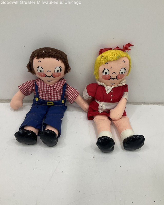 Vintage Set of 2 Campbell Soup Kids Plush Collectible Dolls
