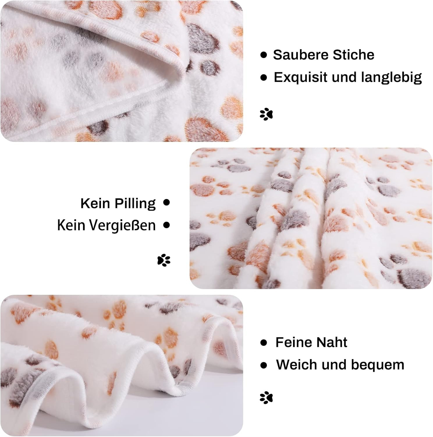Coperta per Cani e Gatti 3 Pezzi Morbida Lavabile Pile Caldo - Offerta - 2