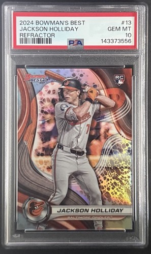 Jackson Holliday 2024 Bowman’s Best #13 Refractor Rookie RC Orioles PSA 10
