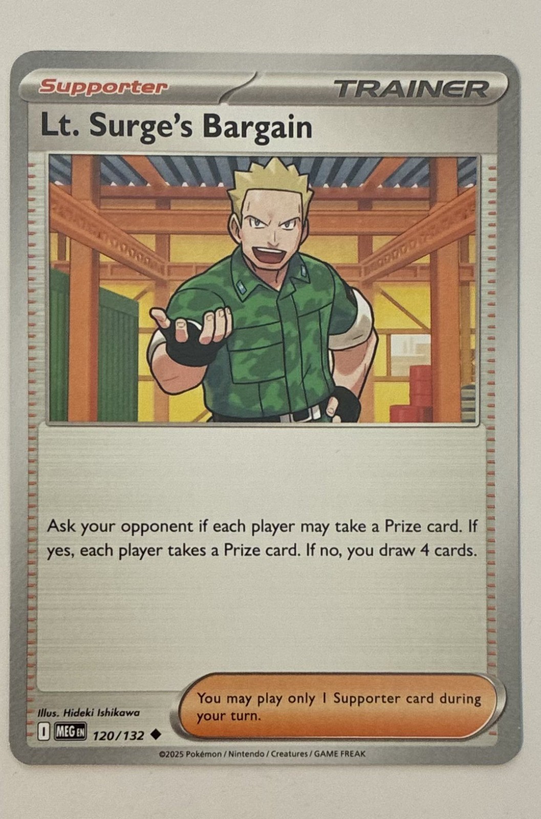 Lt. Surge's Bargain Uncommon  ME01: Mega Evolution 120/132 - NM