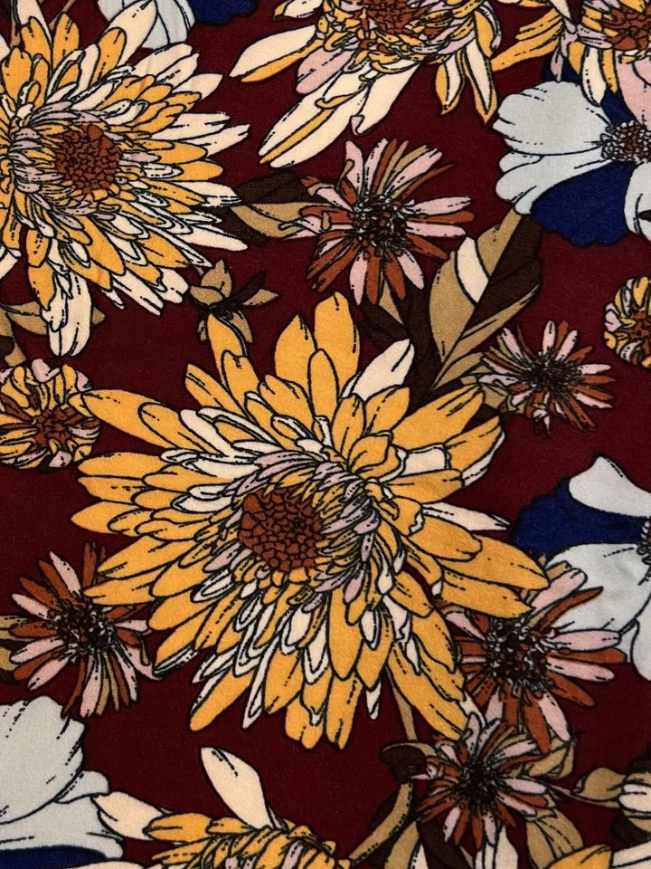 Leggings LuLaRoe OS Talla Única Otoño OTOÑO Floral Colorido Margarita MAMÁ Cintura Elástica Foto 2 de 4