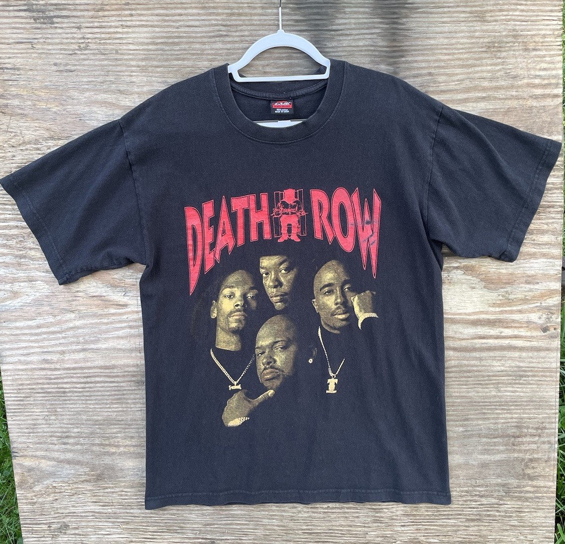 FILA T shirt maglietta vintage anni 90 Death Row Records Suge Dre Snoop Tupac hip hop rap 21x29 L