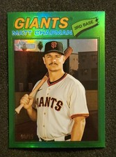 2026 Topps Heritage - Matt Chapman #114 Green Chrome Refractor #'d /99 SF Giants