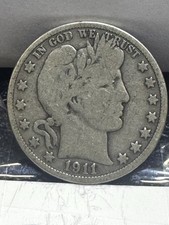 Demi dollar de barbier 1911