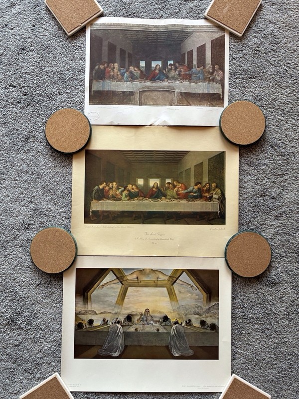 3~VTG. PRINTS OF “THE LAST SUPPER”~2~DaVinci & 1~Dali Version~BELIEVERS BUY THEM