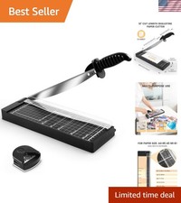 Paper Cutter 12 Inch, 12 Sheet Capacity, Heavy Duty Paper Cutter for Cardstoc...