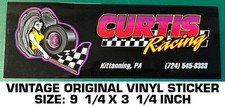 CURTIS RACING - VINTAGE ORIGINAL DECAL STICKER - KITTANNING, PA