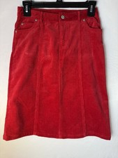 Girls THE CHILDRENS PLACE Red Velour Corduroy With Pockets SKIRT size 10