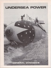 General Dynamics Submarine USS La Jolla SSN-701 Vintage 1980s Magazine Ad Print