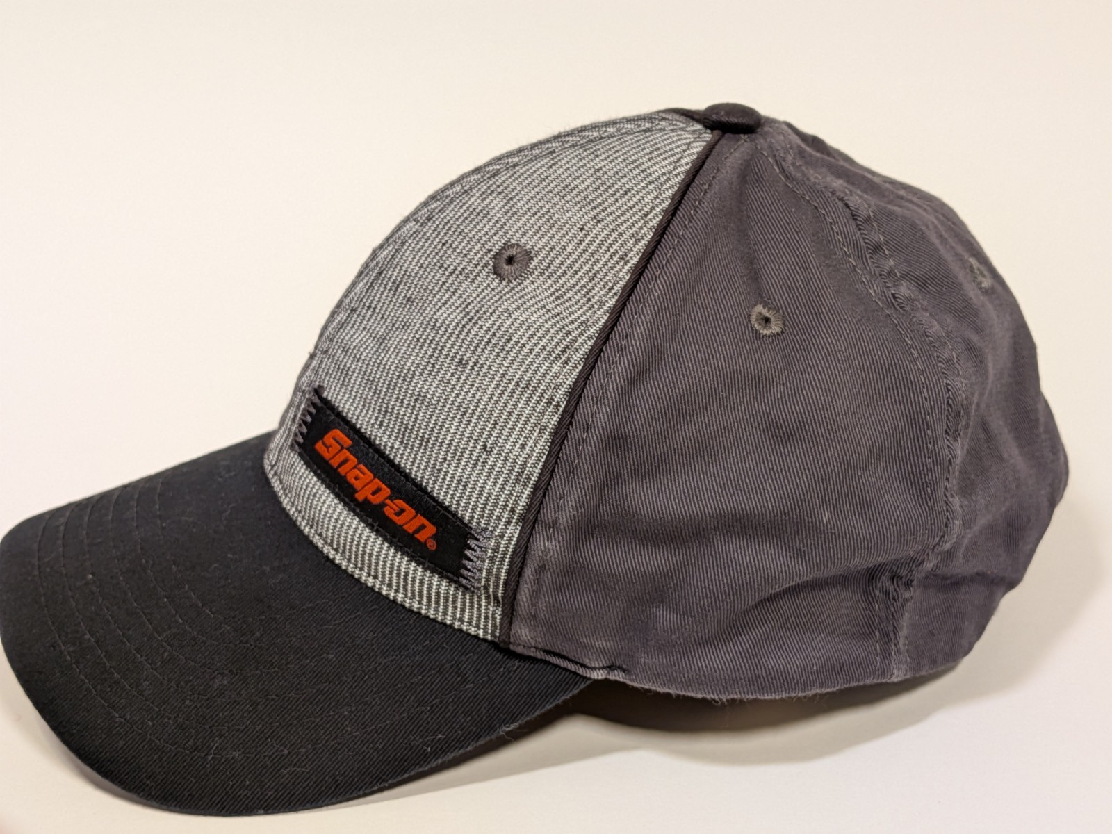 Snap On Tools Baseball Cap Gray Black Adjustable … - image 4