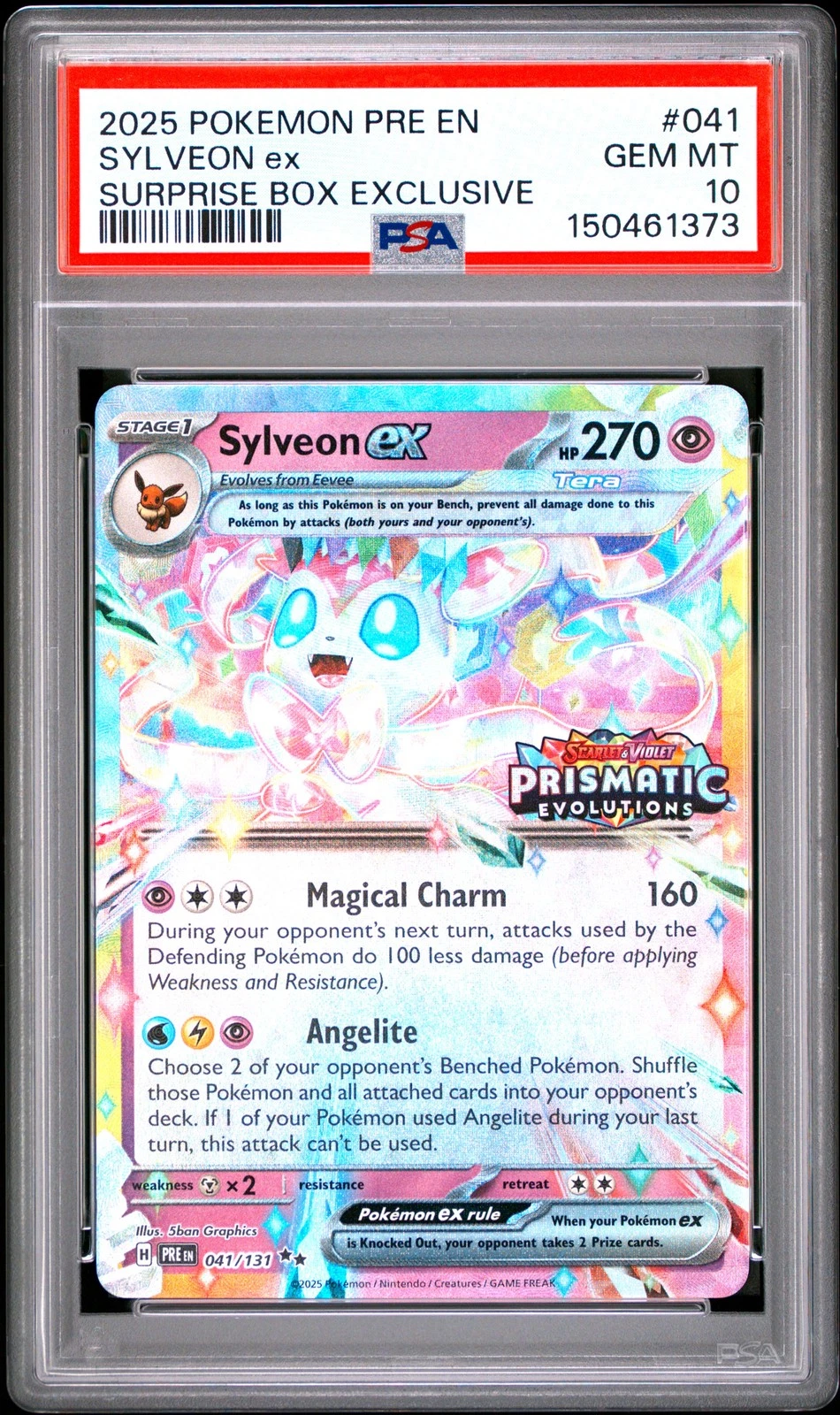 PSA 10 Sylveon EX Surprise Box Exclusive Stamp 041/108 Pokemon