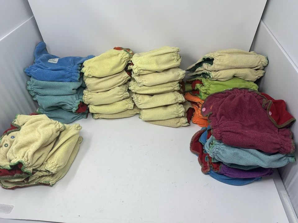 Огромный лот из 21+ экологически чистых тканевых чехлов для подгузников — прочтите описание — б/у - Изображение 2 из 4