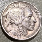 1916 Buffalo nickel, nice original AU+ Condition Coin