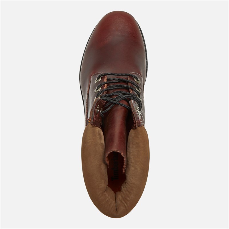 Timberland Mens Heritage 6 Inch Lace Up Boots Burgundy Full Grain image 4
