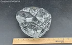 Blenko Art Glass Candle Holder Clear Textured w/ Original Sticker
