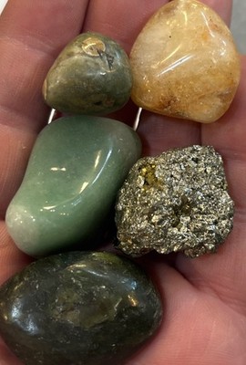 Abundance Stone Combo Set Citrine Jade Aventurine Pyrite Rhyolite ￼