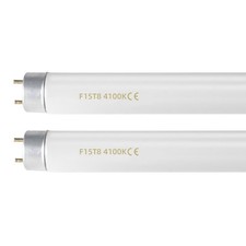 F15T8/CW 18 Inch 15W T8 Fluorescent Tube Bulb Cool White 4100K Medium Bi-Pin ...